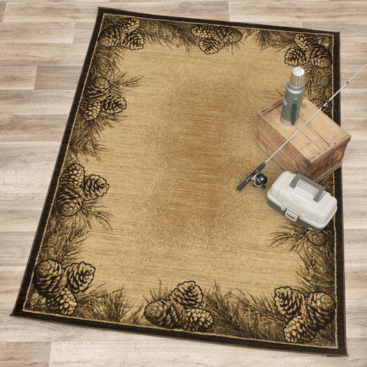 Whispering Pinecones Rug - 2 x 3 - OVERSTOCK