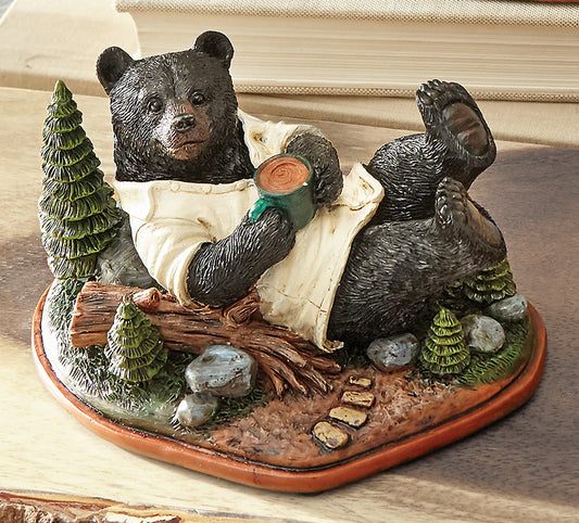 Relaxing Hot Chocolate Bear Figurine