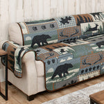 Twilight Woods Bear & Moose Loveseat Cover