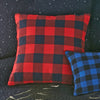 Bear Campout Red Check Pillow