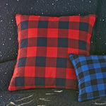 Bear Campout Red Check Pillow