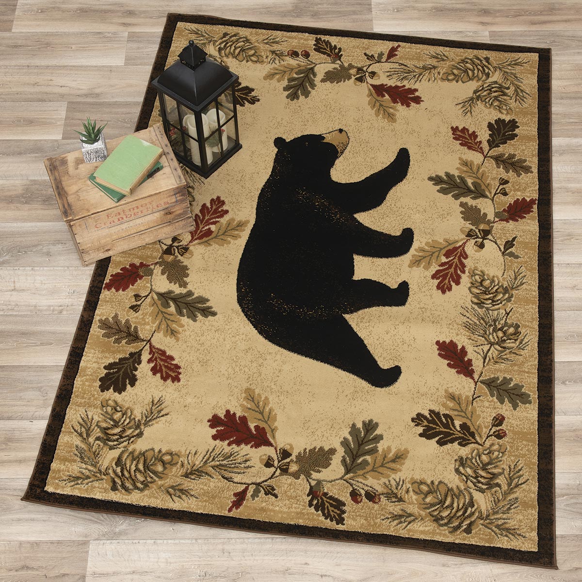 Maple Ridge Black Bear Rug - 8 x 10