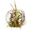 Grapevine and Pod Centerpiece with Red and Turquoise Accents