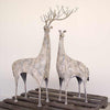 Abstract Metal Deer Statues - Set of 2