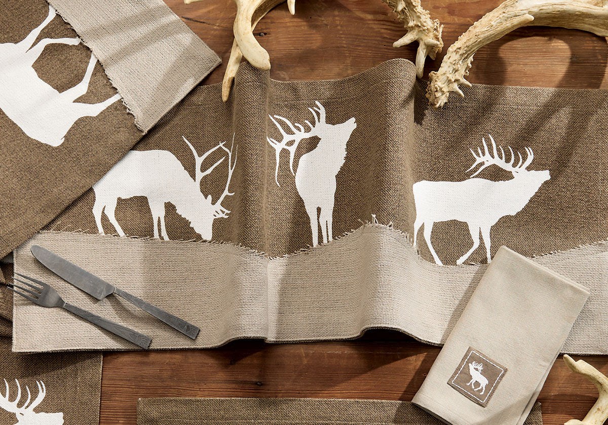 Roaming Elk Table Runner - 36 Inch