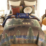 Black Bear Cottage Quilt Bed Set - Queen