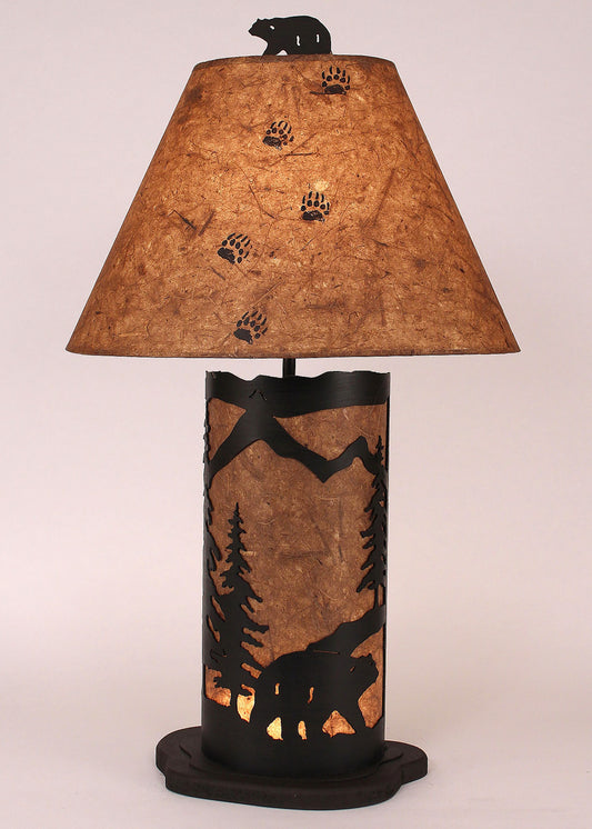 Bear Mountain Table Lamp with Nightlight - Small