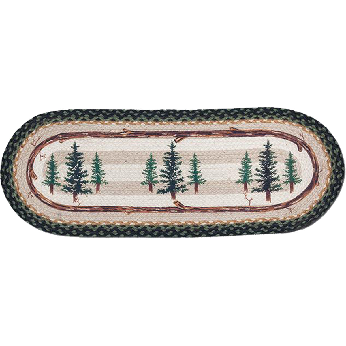 Forest Pines Framed Table Runner