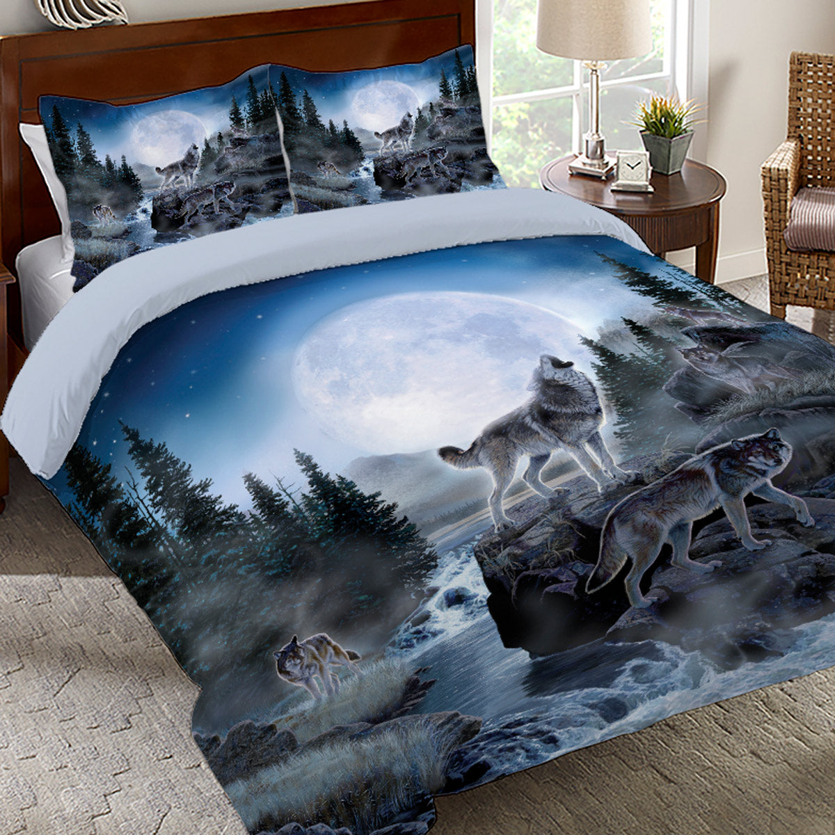 Midnight Wolves Comforter Set - King - OUT OF STOCK UNTIL 10/21/2026