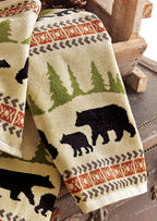 Ivory Mountain Bears Hand Towel