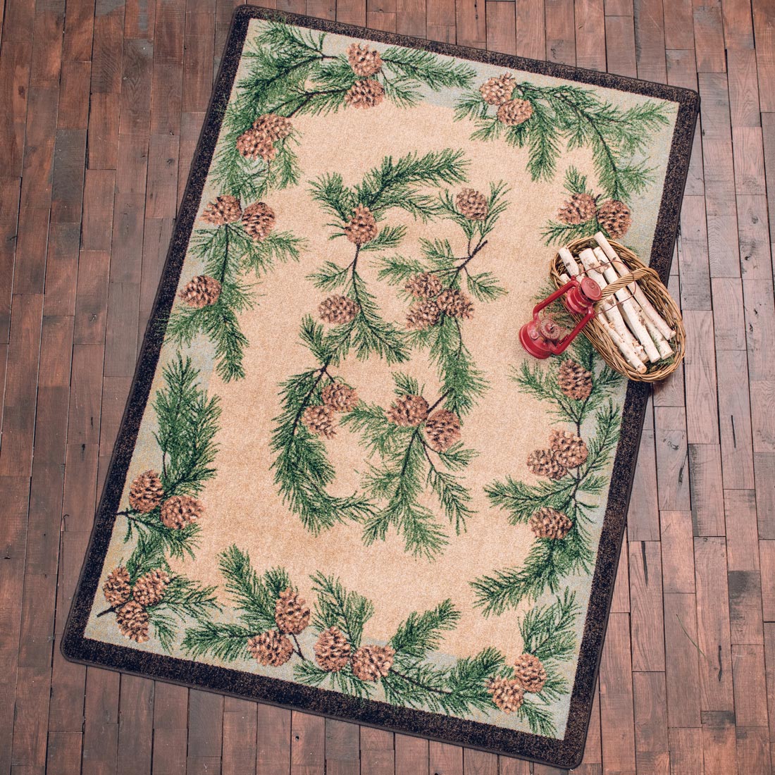 Gifts of the Forest Green Rug - 3 x 4