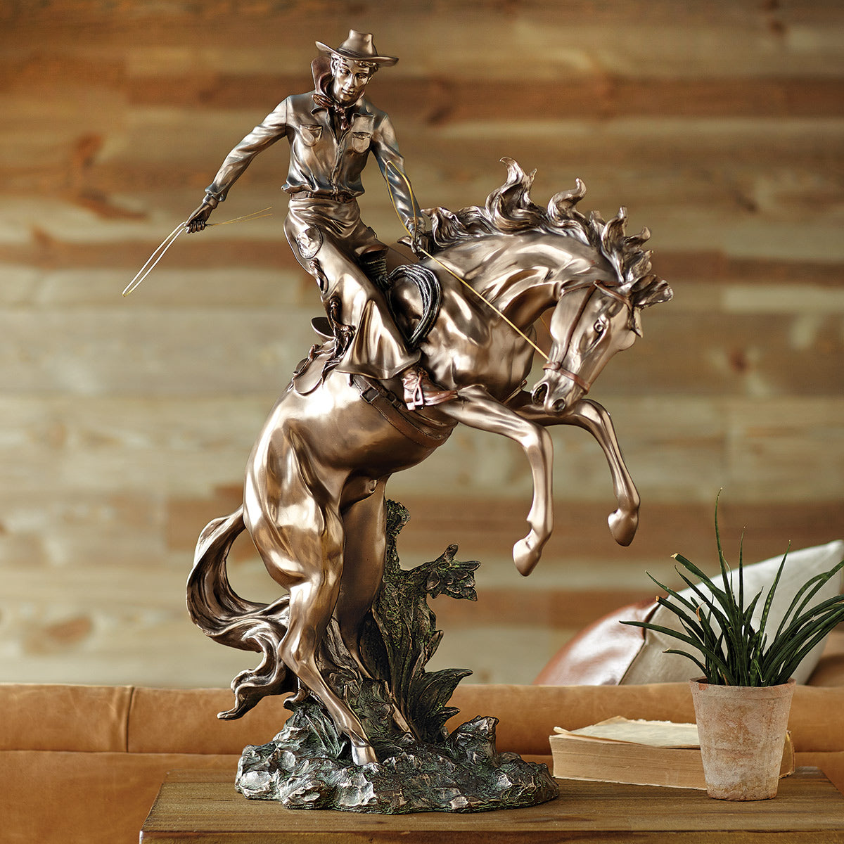 Cowboy Bronco Buster Sculpture