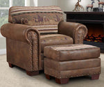 Mustang Band Armchair & Ottoman