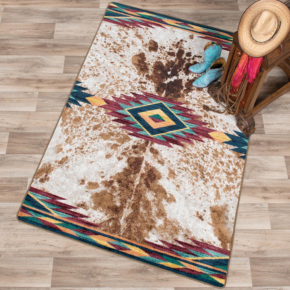 Rhinestone Cowhide Rug - 5 x 8