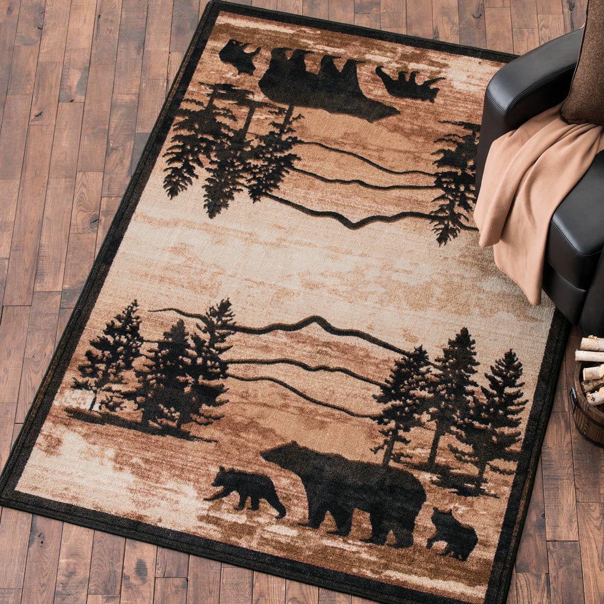 Mountain Shadow Bear Rug - 4 x 5