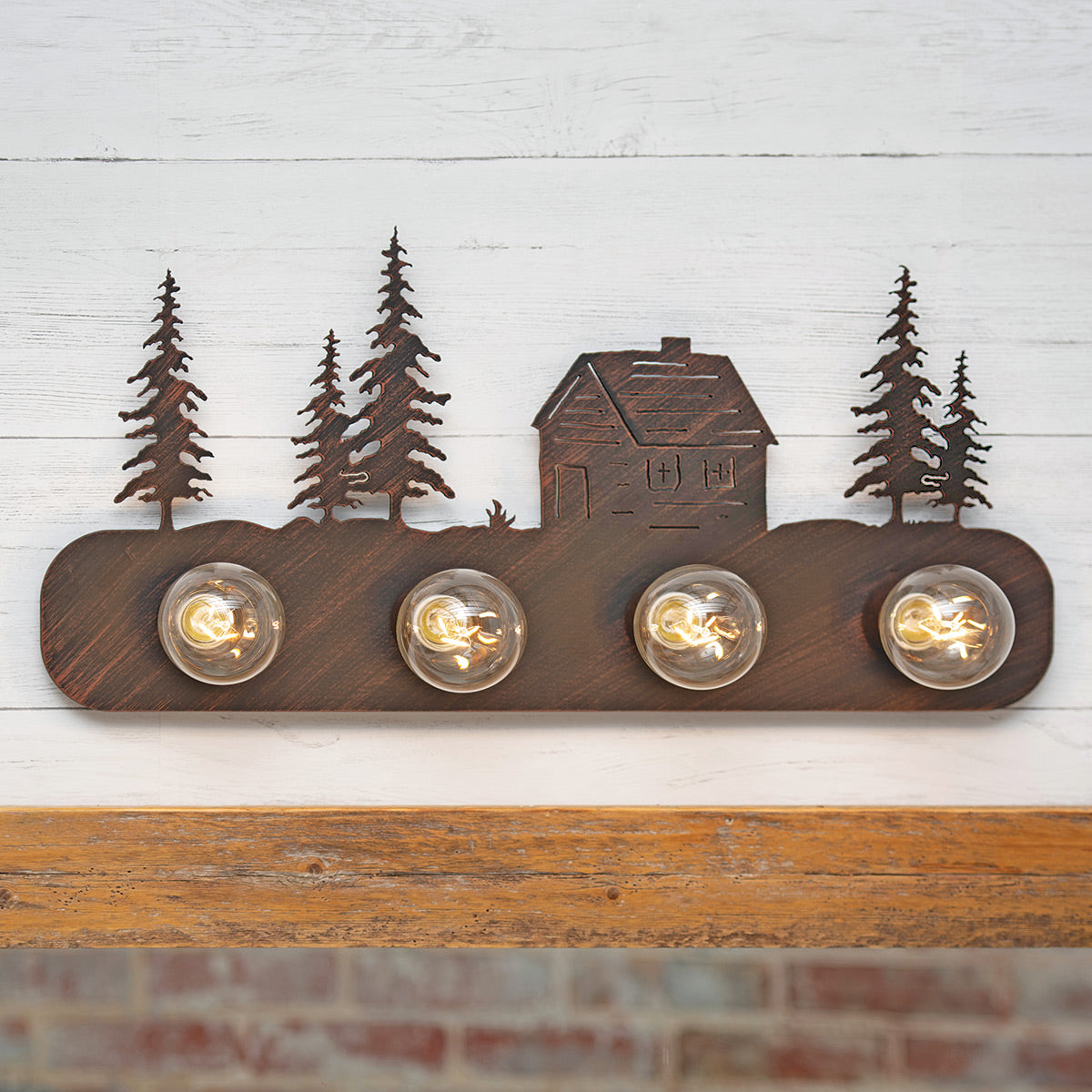 Forest Cabin Metal Vanity - 6 Light