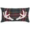 Multi Plaid Antlers Pillow