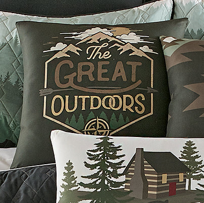 Great Outdoors Mountain Decorative Pillow - CLEARANCE