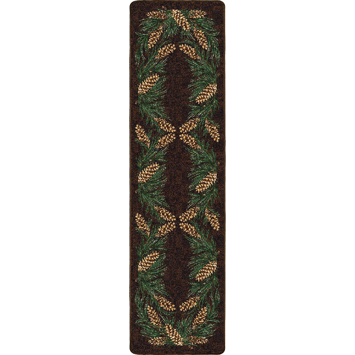 Pinecone Wreath Rug - 2 x 8