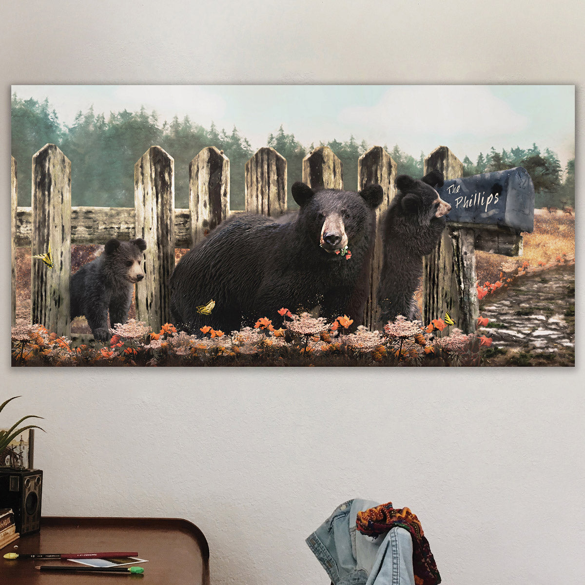 Bearly Delivered Personalized Stretched Canvas
