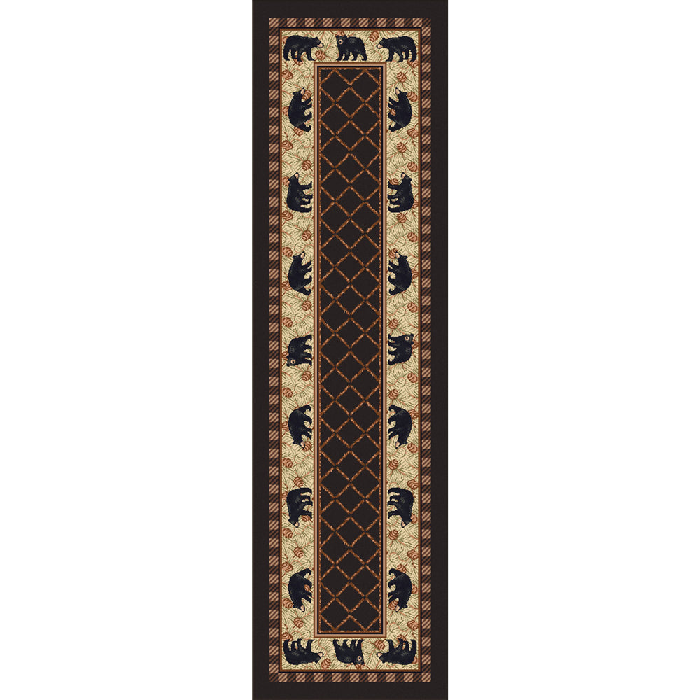 Bear Retreat Brown Rug - 2 x 8