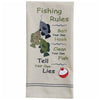 Rules for Fishing Embroidered Dishtowels - Set of 6