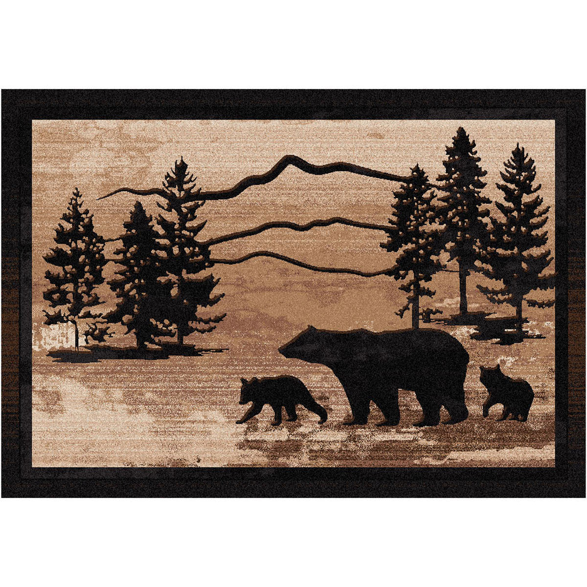 Mountain Shadow Bear Rug - 3 x 4
