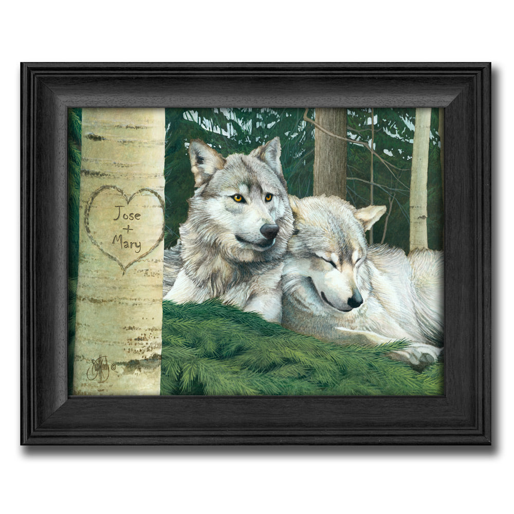 Personalized Wolves Framed Print