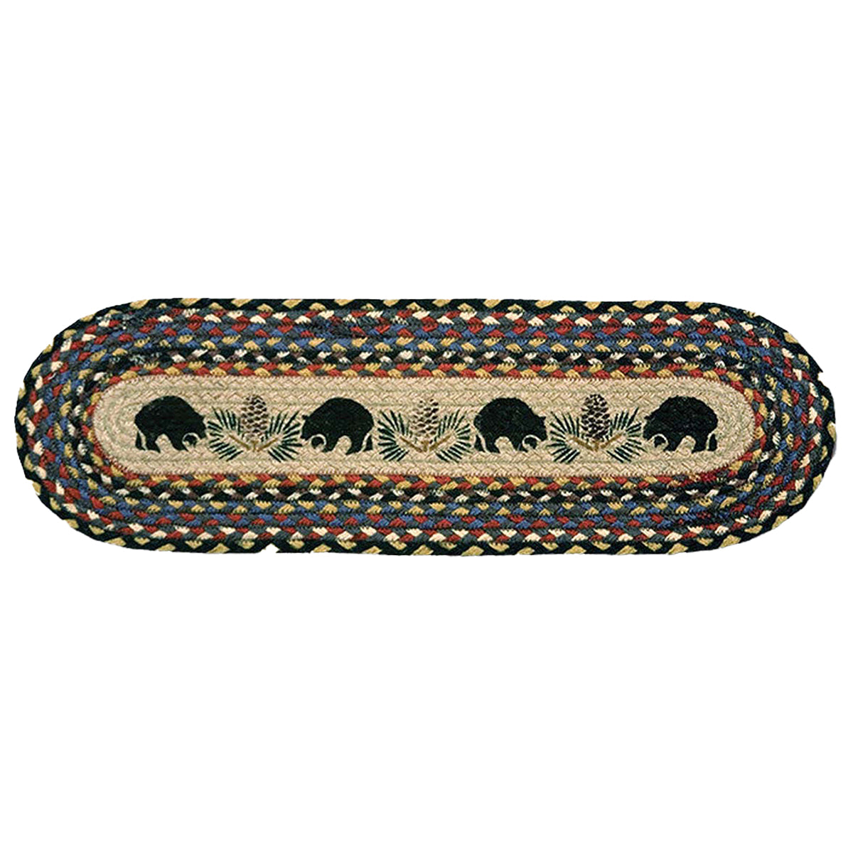 Midnight Bears & Pinecones Stair Treads - Set of 2