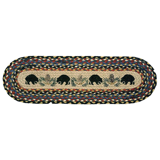 Midnight Bears & Pinecones Stair Treads - Set of 2