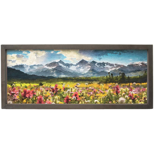 Mountain Peaks Watercolor Wall Art