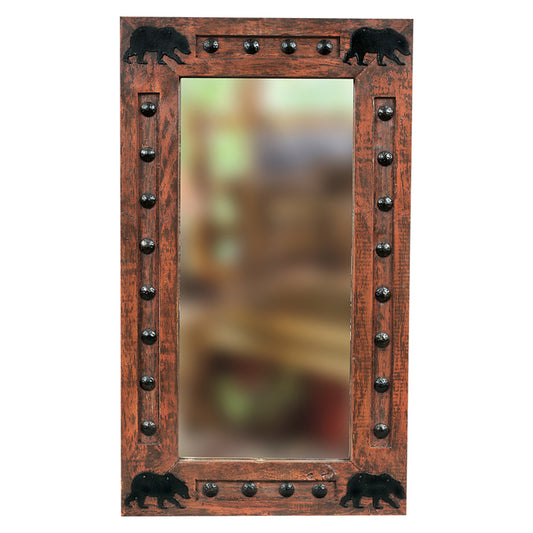 Bears Wild Wood Mirror