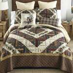 Serenity Pinecones Quilt Bed Set - Queen
