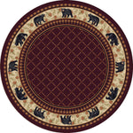 Bear Retreat Rust Rug - 8 Ft. Round