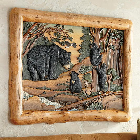 Forest Bear Family Wall Art - OUT OF STOCK UNTIL 07/15/2026