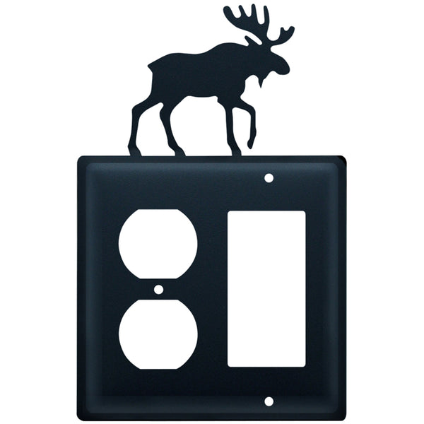 Wrought Iron Moose Single Outlet & GFI Cover