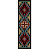 Rustic Cross Blue Southwestern Rug - 2 x 8