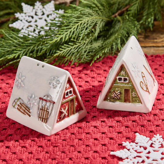 Winter Cabin Salt & Pepper Set - OVERSTOCK