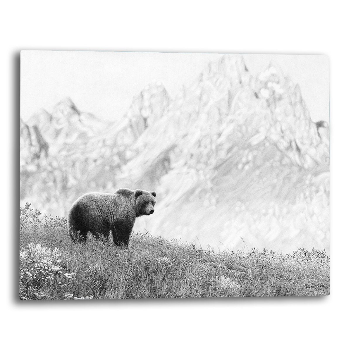 Mountainside Bear Canvas Wall Art