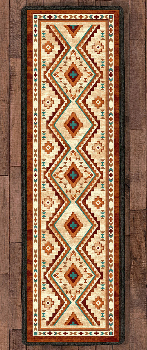 Angel Fire Tan Rug - 2 x 8