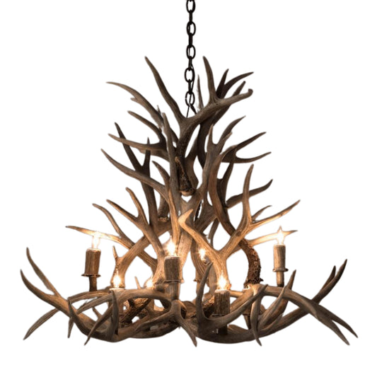 Magnolia Mule Deer Chandelier - 8 Light