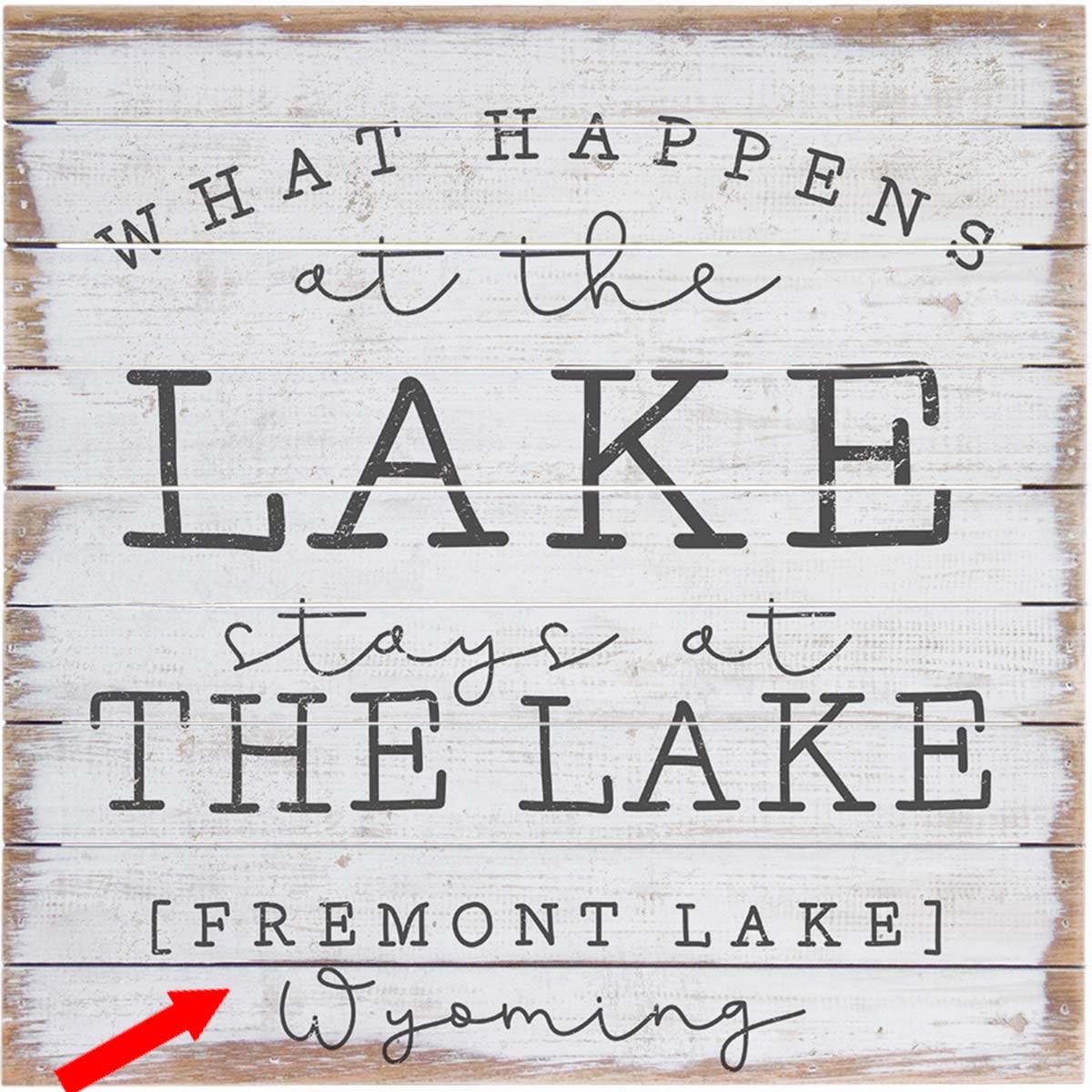 What Happens at the Lake Personalized Wall Art