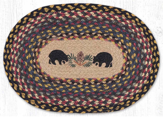 Midnight Bears & Pinecone Placemats - Set of 2