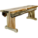Lima Live Edge 6 Foot Wooden Bench - Clear Lacquer