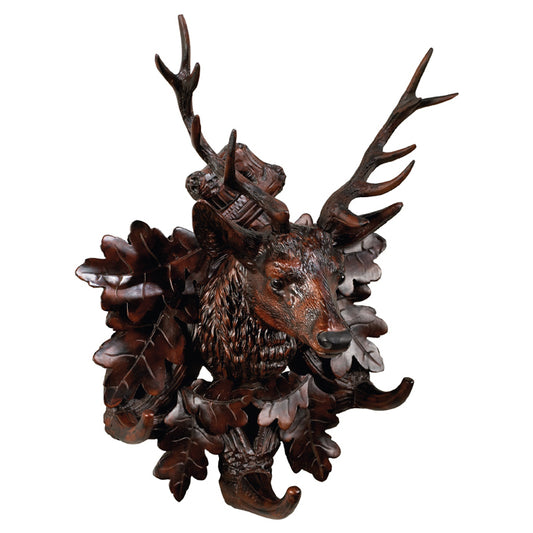 Black Forest Stag Three Hook Coat Rack