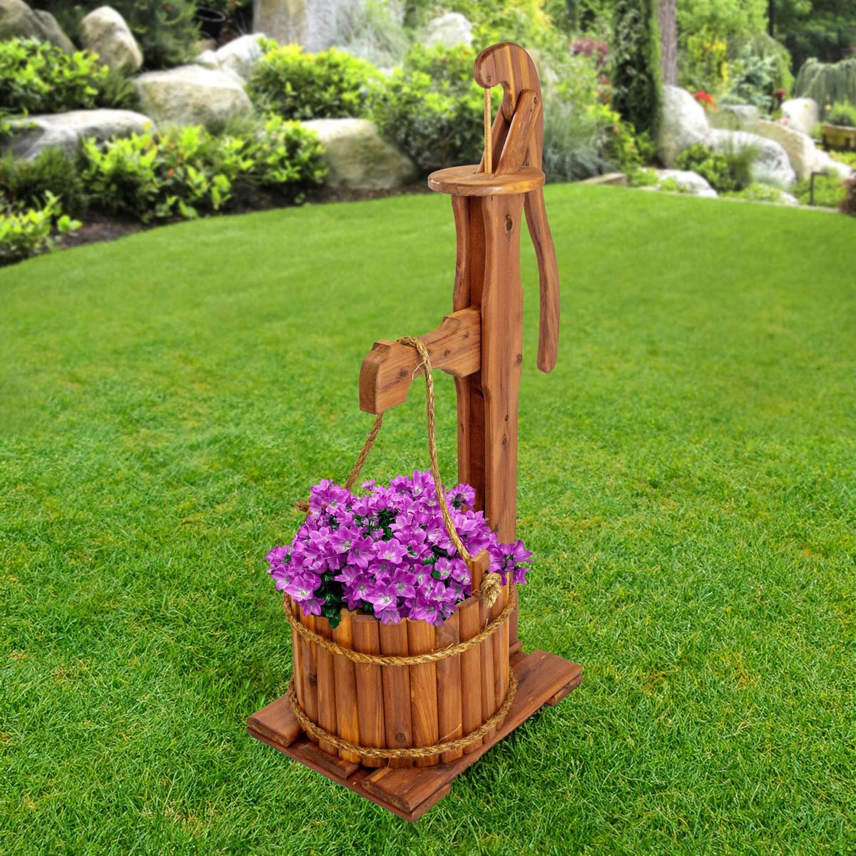 Timber Creek Water Pump Planter - Large