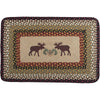 Moose & Pinecone Rectangular Braided Rug