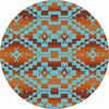 Sacred Trail Red Burst Rug - 8 Ft. Round