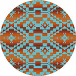 Sacred Trail Red Burst Rug - 8 Ft. Round