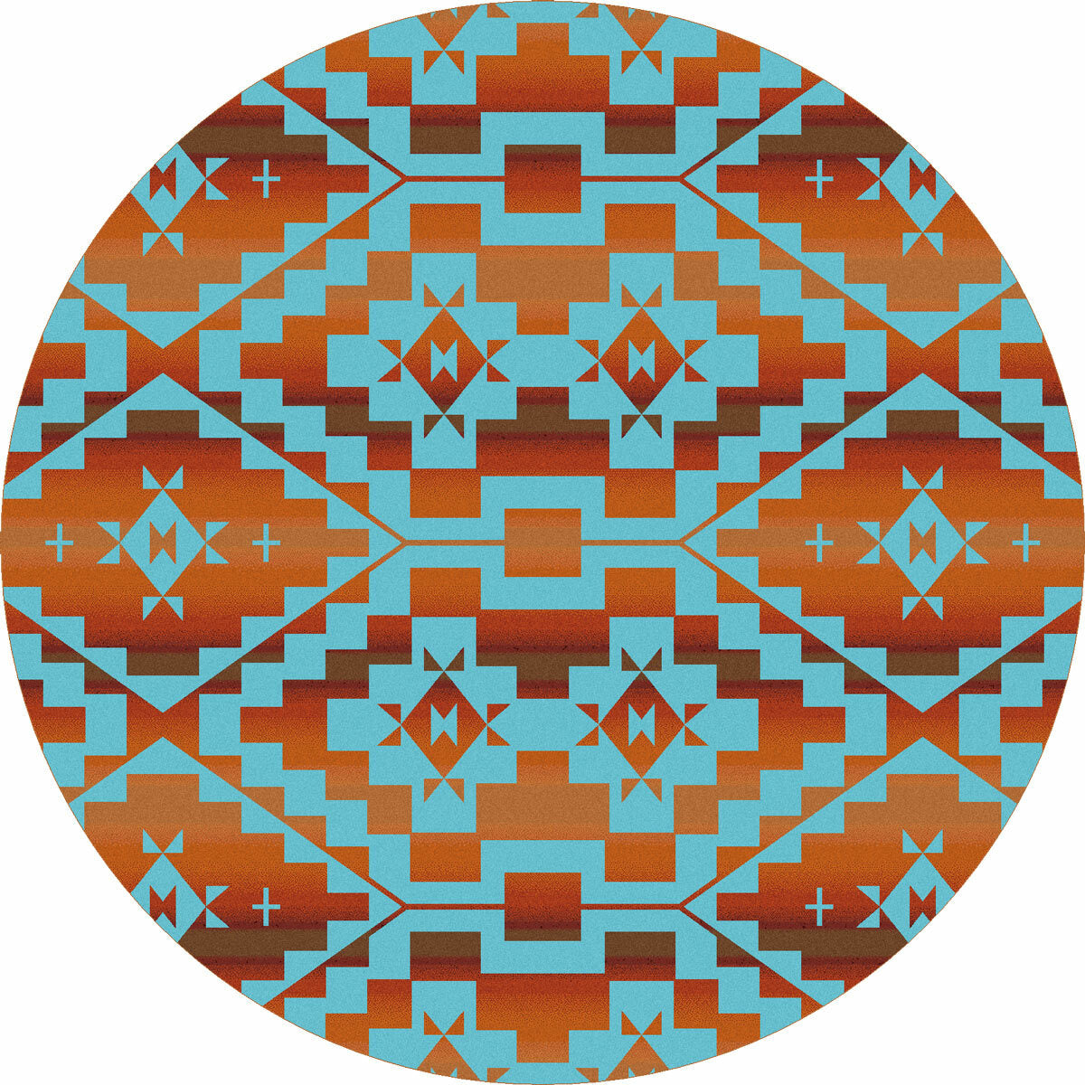 Sacred Trail Red Burst Rug - 8 Ft. Round